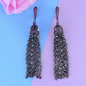 GODKI Luxury Long Tassels Statement Dangle Earrings Trendy Hot Pink Cubic Zircon Crystal CZ Drop Earrings For Women Wedding 2018
GODKI Luxury Long Tassels Statement Dangle Earrings Trendy Hot Pink Cubic Zircon Crystal CZ Drop Earrings For Women Wedding 2018