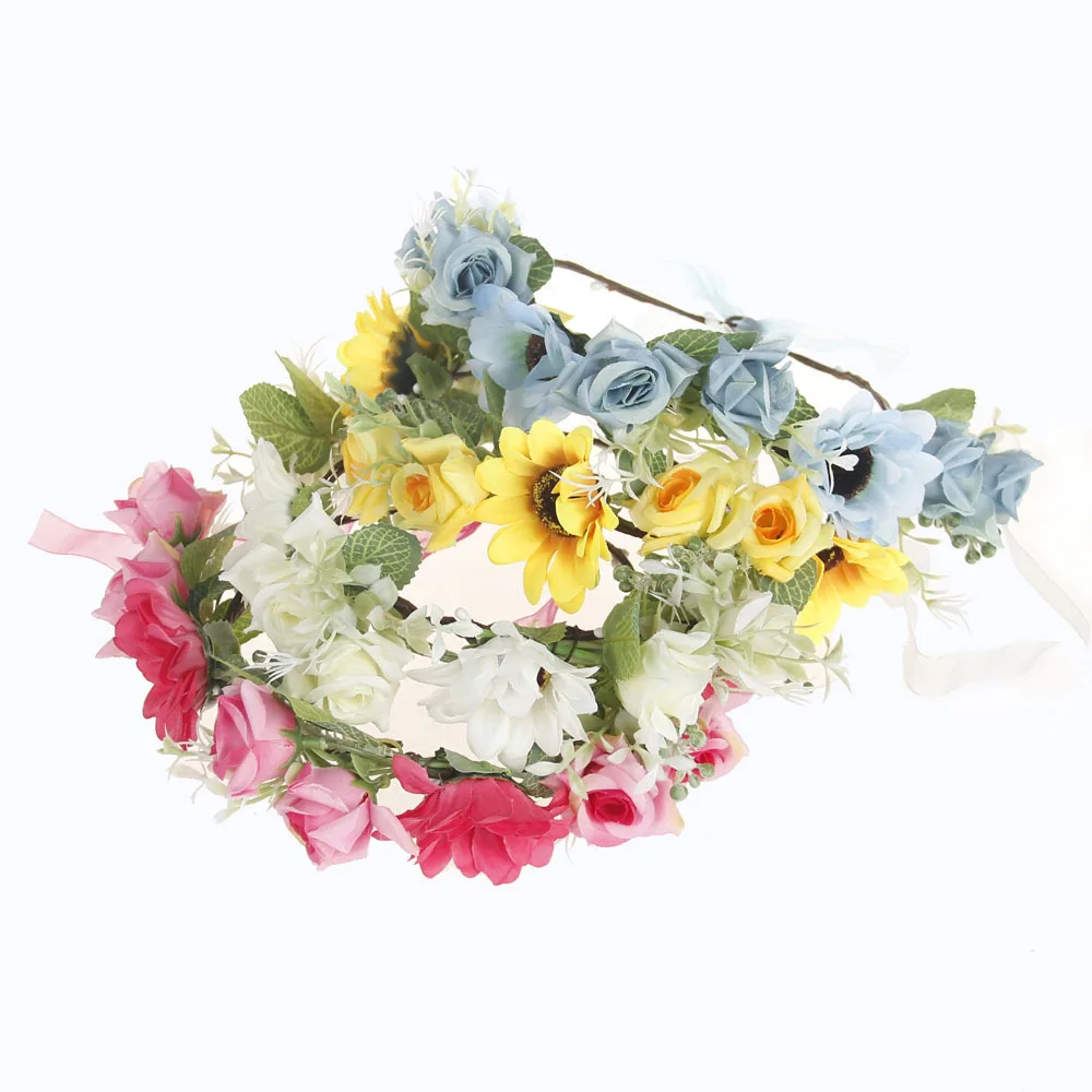 Ruoshui Woman Spring Summer Headband Boho Floral Wreath Flower Headbands Wedding Flowers Bride Garland Girls Hair Accessories
Ruoshui Woman Spring Summer Headband Boho Floral Wreath Flower Headbands Wedding Flowers Bride Garland Girls Hair Accessories