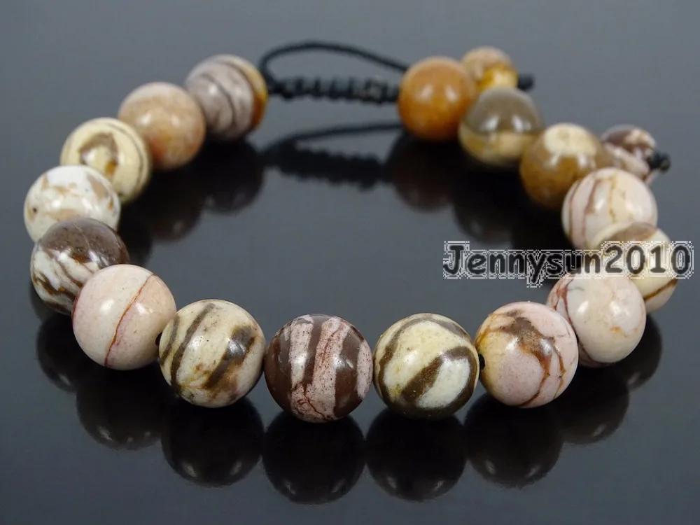 Handmade 10mm Adjustable Natural Brown Zebra Gems Stone Round Beads Bracelet Healing Reiki 5 Strands/Pack
Handmade 10mm Adjustable Natural Brown Zebra Gems Stone Round Beads Bracelet Healing Reiki 5 Strands/Pack