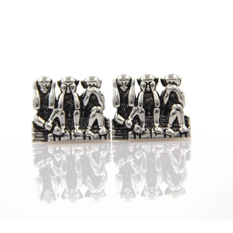 High Quality Three Monkeys Shirt Button Interesting Animal Monkey Cuff Links For Mens Cute Fashion Jewelry
High Quality Three Monkeys Shirt Button Interesting Animal Monkey Cuff Links For Mens Cute Fashion Jewelry