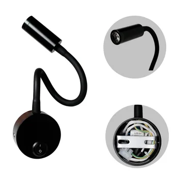 ICOCO 3W LED Wall Lamp Flexible Wall Mounted Sconce Lighting Gooseneck Night Reading Light with Switch for Bedroom Living Room
ICOCO 3W LED Wall Lamp Flexible Wall Mounted Sconce Lighting Gooseneck Night Reading Light with Switch for Bedroom Living Room