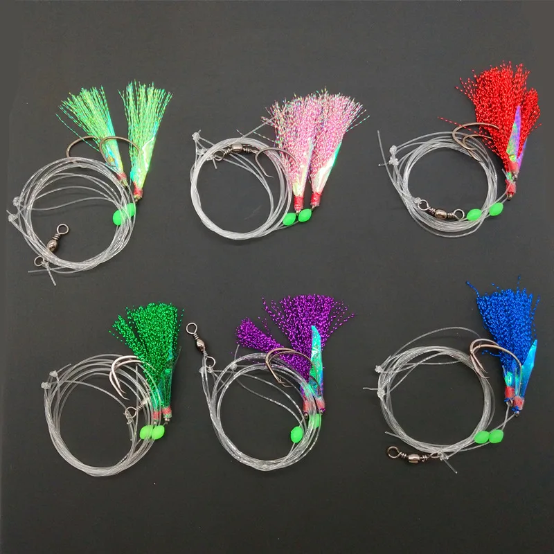 5 Bags Flasher Fishing Rigs Saltwater Gang String Tinsel Fishing Hooks Fishing Tackles Lures 3/0 4/0 5/0 6/0 7/0
5 Bags Flasher Fishing Rigs Saltwater Gang String Tinsel Fishing Hooks Fishing Tackles Lures 3/0 4/0 5/0 6/0 7/0