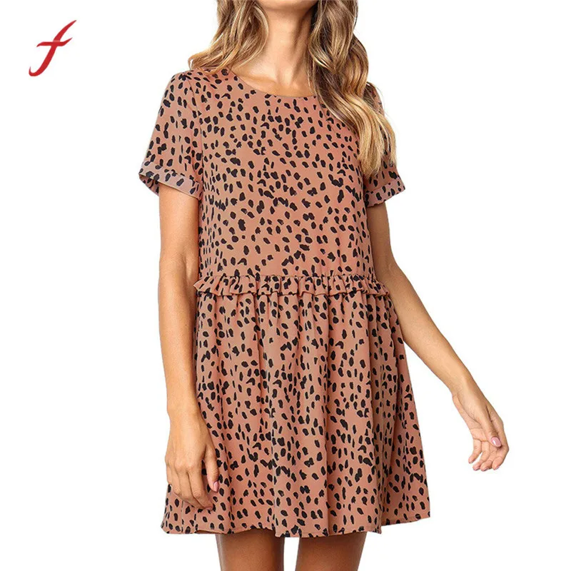 Feitong Casual Dresses Vestidos Women Summer Dot Printing Short Sleeve Elegant Sexy Loose Ruffles Casual Women's Vestidos Mujer
Feitong Casual Dresses Vestidos Women Summer Dot Printing Short Sleeve Elegant Sexy Loose Ruffles Casual Women's Vestidos Mujer