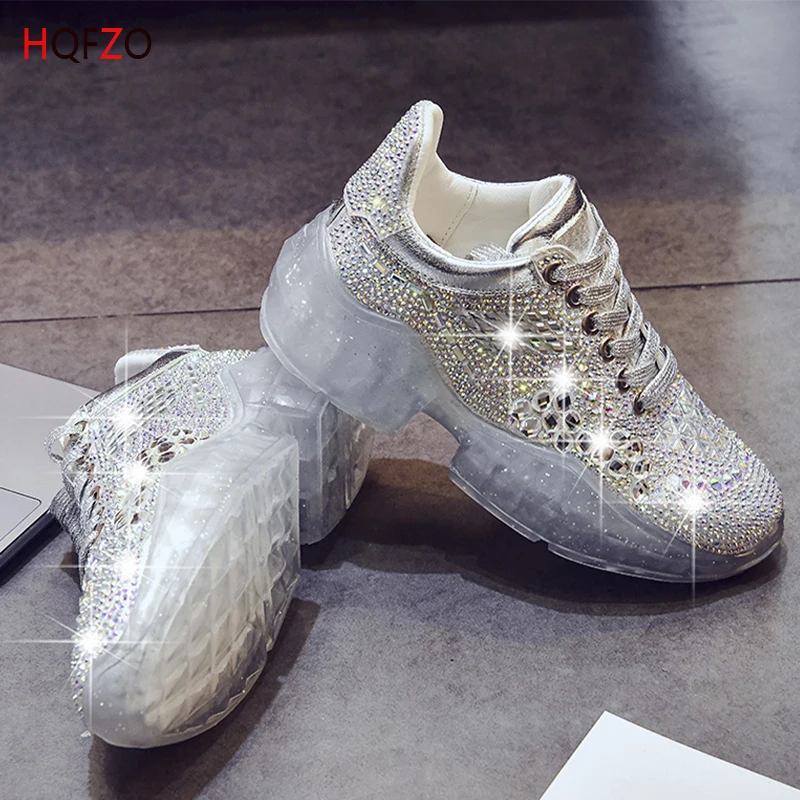 HQFZO High Quality 2019 New Rhinestone Sneakers Platform Women Shoes Lace Up Vulcanize Ladies Footwear Breathable Heels 6cm
HQFZO High Quality 2019 New Rhinestone Sneakers Platform Women Shoes Lace Up Vulcanize Ladies Footwear Breathable Heels 6cm