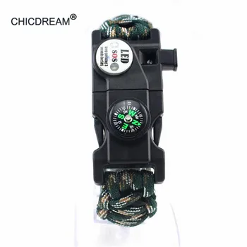 New Multifunctional LED Paracord Survival Bracelet For Men Outdoor Camping Emergency Thermometer Whistle Compass Fishing Gear
New Multifunctional LED Paracord Survival Bracelet For Men Outdoor Camping Emergency Thermometer Whistle Compass Fishing Gear