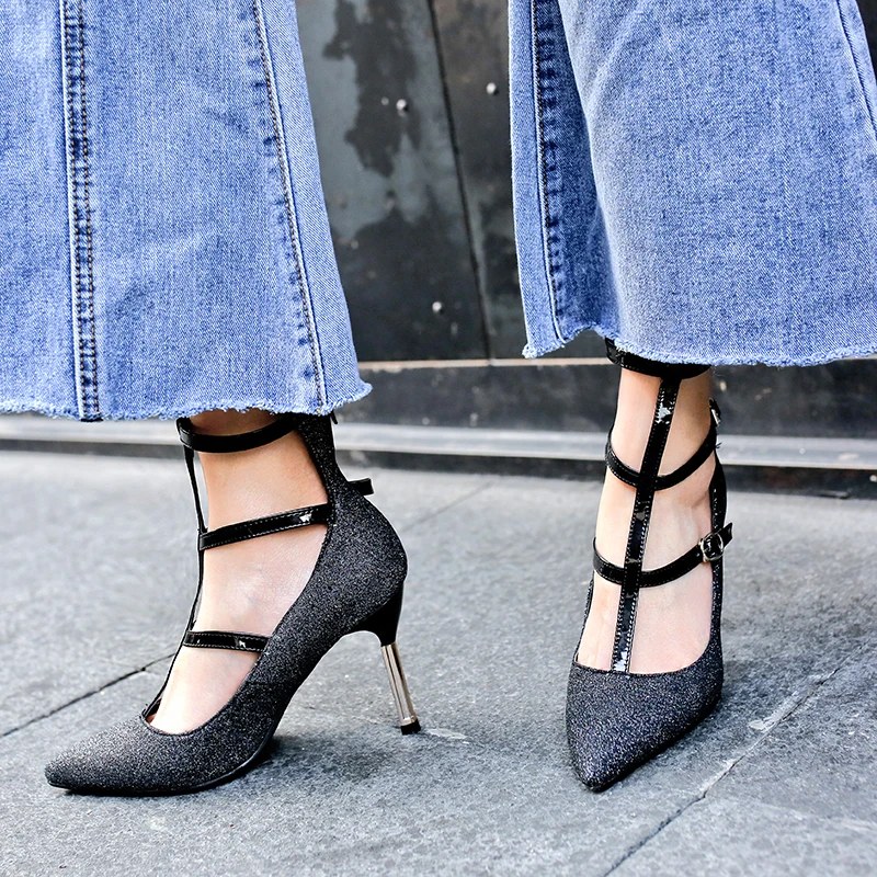 Gladiator Sandals Women Shoes Summer Crisscross Strappy Heels Sequins Pointed Toe Stiletto High Heel Ladies Ankle Buckle Pumps
Gladiator Sandals Women Shoes Summer Crisscross Strappy Heels Sequins Pointed Toe Stiletto High Heel Ladies Ankle Buckle Pumps