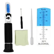 Portable Hand Held 0-80% alcoomètre Alcool réfractomètre alcool de boisson alcoolisée Contenu Testeur avec ATC 47% off(China)
