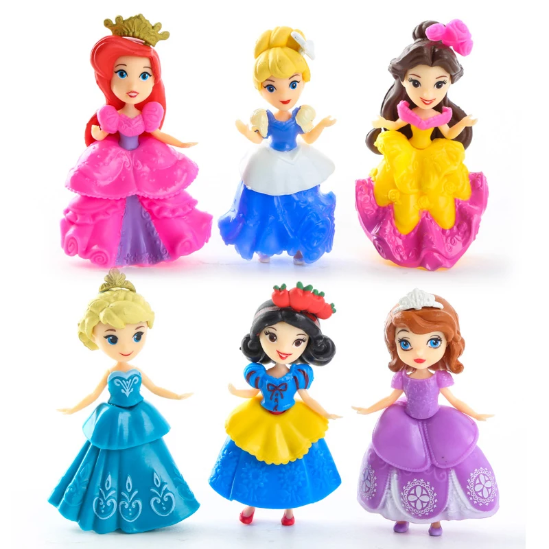 6pcs/set Sofia Princess snow white Bella PVC Cinderella Action Figures toy sophia doll the first Princesses Toys for children
6pcs/set Sofia Princess snow white Bella PVC Cinderella Action Figures toy sophia doll the first Princesses Toys for children