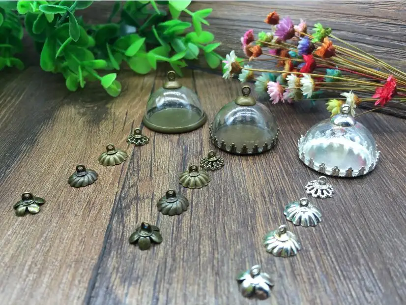 20set 25mm silver/bronze plated bezels base diy finding crown edge tray with Glass dome cover vial pendants jewelry necklace set
20set 25mm silver/bronze plated bezels base diy finding crown edge tray with Glass dome cover vial pendants jewelry necklace set
