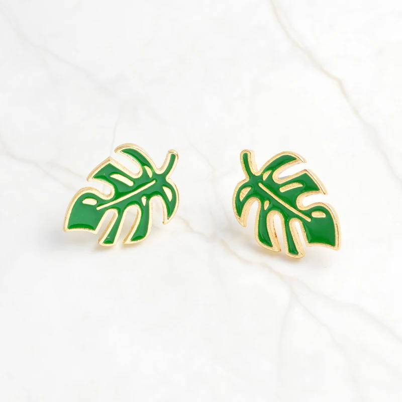 Palm Leaf Studs Earrings for Women Girl Metal Enamel Green Plant Leaves Charm Earrings Fashion Ear Jewelry Gift
Palm Leaf Studs Earrings for Women Girl Metal Enamel Green Plant Leaves Charm Earrings Fashion Ear Jewelry Gift