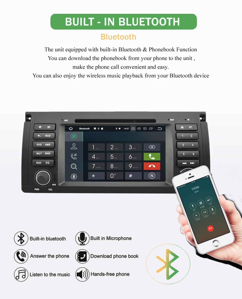 Clearance Bonroad Android 9.0 Car Multimedia Player For BMW E39/X5/E53 Car Radio GPS Stereo System GPS Navigation with wifi 4GLTE ROM 16G 3 Clearance Bonroad Android 9.0 Car Multimedia Player For BMW E39/X5/E53 Car Radio GPS Stereo System GPS Navigation with wifi 4GLTE ROM 16G 3