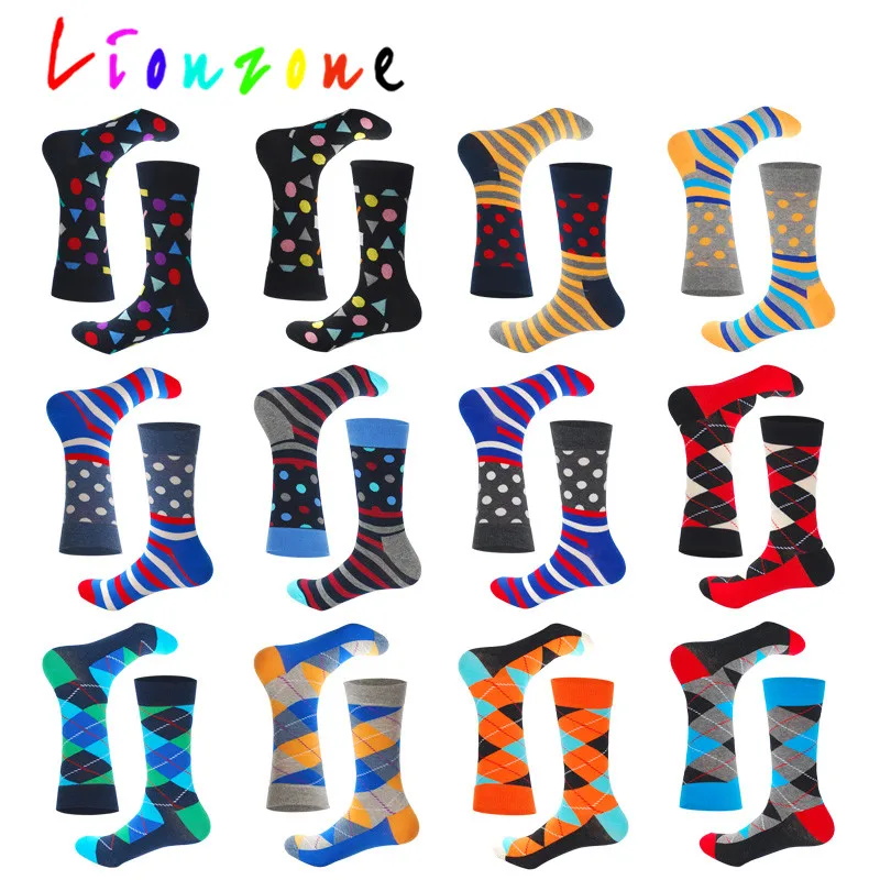LIONZONE Harajuku Unisex happy funny Socks Color Block Patchwork Striped Dot Print Crew high quality Cotton Casual Socks
LIONZONE Harajuku Unisex happy funny Socks Color Block Patchwork Striped Dot Print Crew high quality Cotton Casual Socks