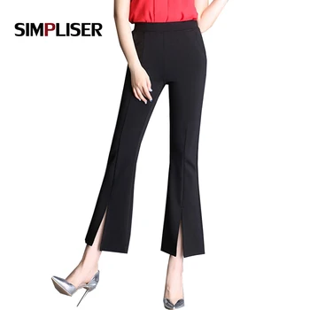 SIMPLISER Slim Fit Women Flared Pants black fashion female trousers plus size 3XL women ankle length pants elastic waist
SIMPLISER Slim Fit Women Flared Pants black fashion female trousers plus size 3XL women ankle length pants elastic waist