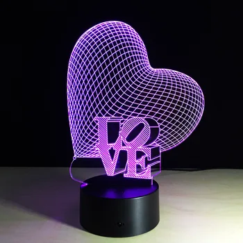 Fashion Heart-shaped colorful 3d LED model lamp touch switch gradient vision smart home creative acrylic product A10
Fashion Heart-shaped colorful 3d LED model lamp touch switch gradient vision smart home creative acrylic product A10