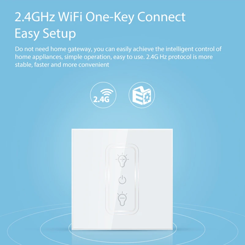 Wifi Dimmer Switch Smart Touching Light Switch Bulb Dimmer Compatible for Amazon Alexa QP2
Wifi Dimmer Switch Smart Touching Light Switch Bulb Dimmer Compatible for Amazon Alexa QP2
