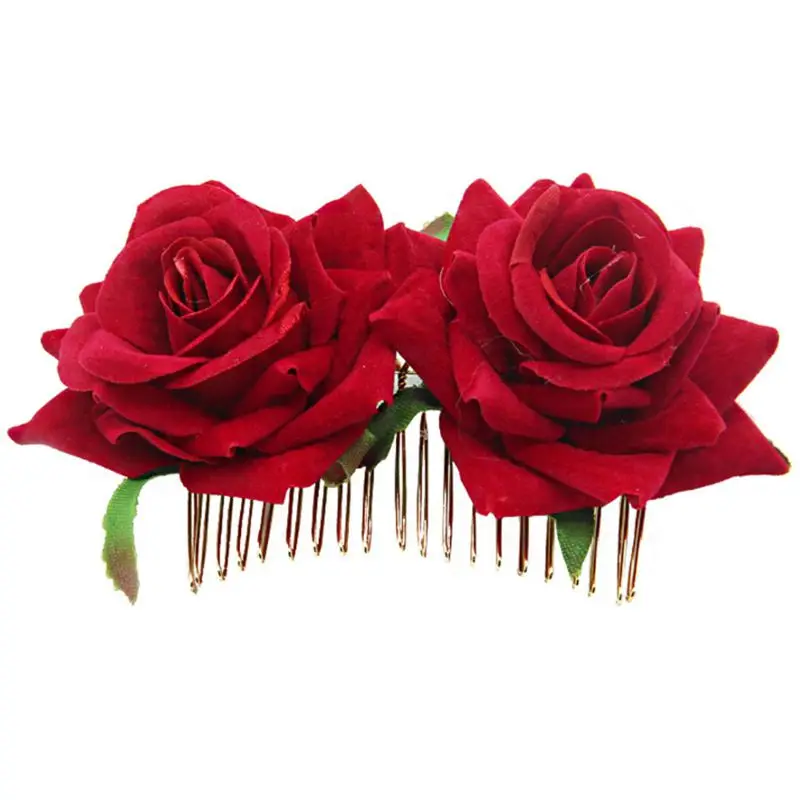 Rose Flower Hair Clip Slide Flamenco Dancer Pin Flower Brooch Lady Hair Styling Clip Hair Accessories
Rose Flower Hair Clip Slide Flamenco Dancer Pin Flower Brooch Lady Hair Styling Clip Hair Accessories