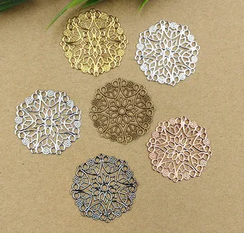 30mm Vintage Filigree Circle Flower Charms Connectors Blanks Metal Bu Yao Hair Sticks Jewelry Accessories Findings Multi-color
30mm Vintage Filigree Circle Flower Charms Connectors Blanks Metal Bu Yao Hair Sticks Jewelry Accessories Findings Multi-color
