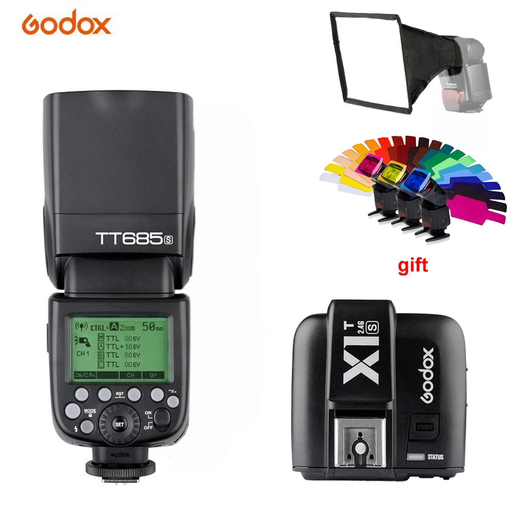 Беспроводная вспышка Godox TT685S 2 4G HSS 1/8000s i TTL GN60 + триггер для Sony A77II A7RII A7R A58 A9 A99 A6300