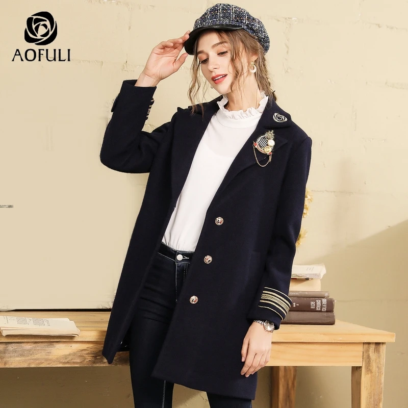 S/M/L England Style X-long Woolen Coat With Patches Buttons Winter Long Sleeve Outwear Coat Plus Size Overcoat AOFULI B6383
S/M/L England Style X-long Woolen Coat With Patches Buttons Winter Long Sleeve Outwear Coat Plus Size Overcoat AOFULI B6383