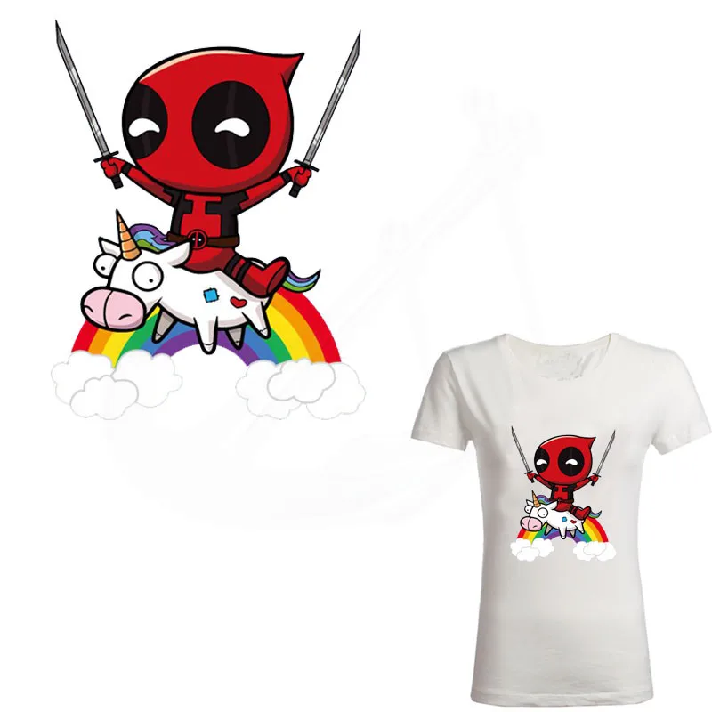 Hot Funny Deadpool horse riding iron on patches 26*20.5cm DIY T-shirt jacket Grade-A Thermal transfer stickers
Hot Funny Deadpool horse riding iron on patches 26*20.5cm DIY T-shirt jacket Grade-A Thermal transfer stickers