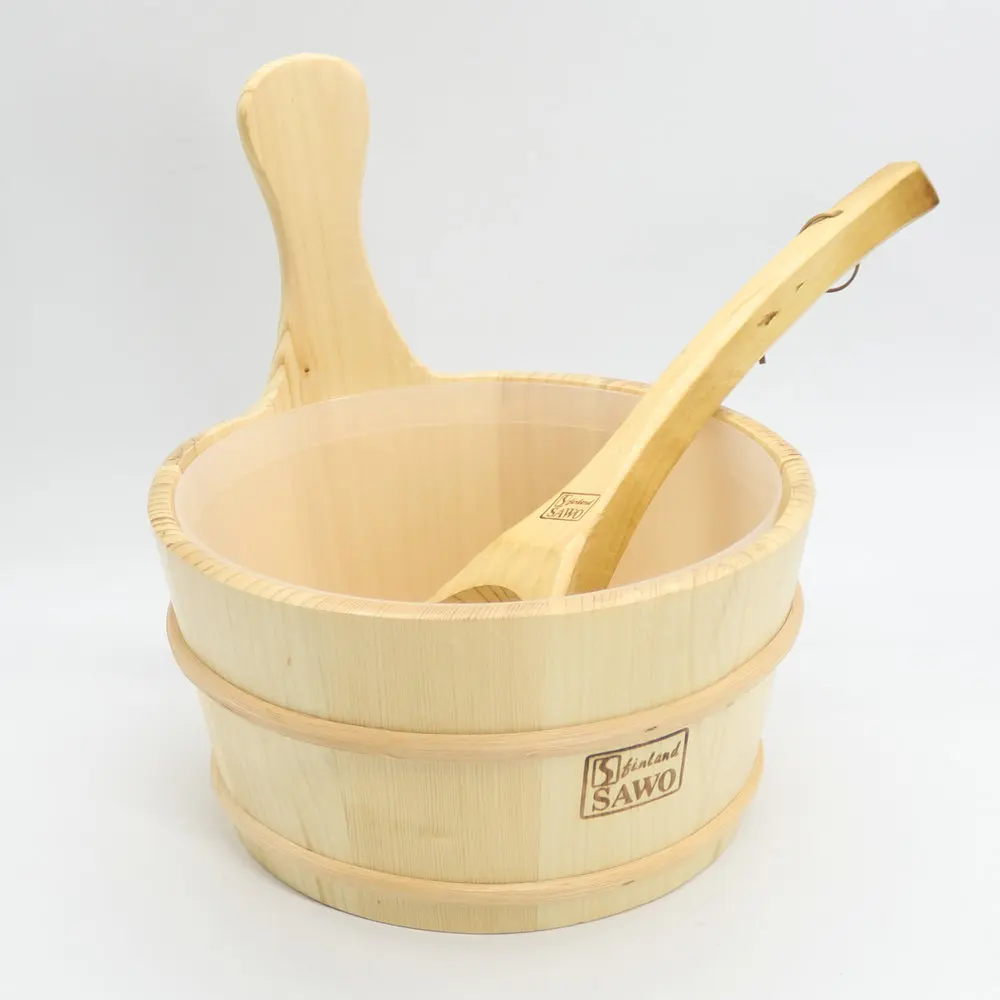 4L Sauna Wooden Bucket Pail Ladle With linner combined Set Sauna Room Accessory
4L Sauna Wooden Bucket Pail Ladle With linner combined Set Sauna Room Accessory
