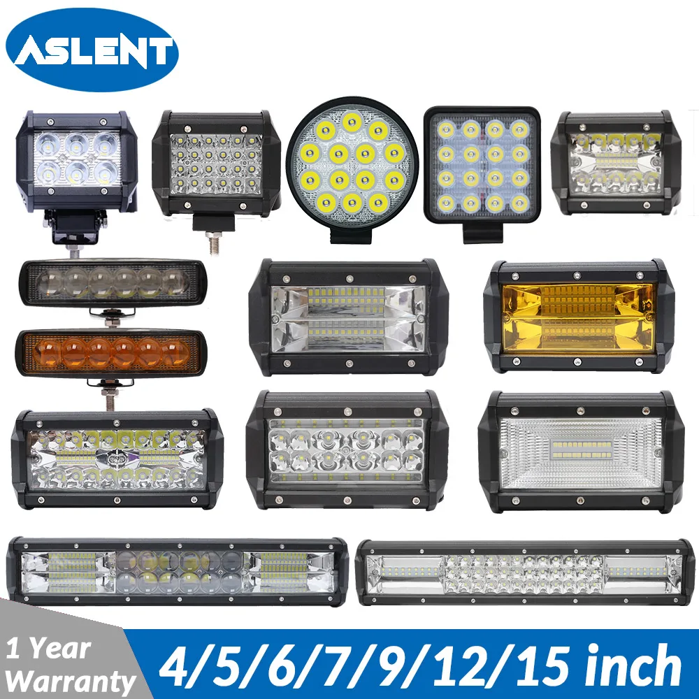 ASLENT 4 7 12 15 inch 18W 60W 72W 120W LED Work Light LED Bar Light for Motorcycle Tractor Boat Off Road 4WD 4x4 Truck SUV ATV
ASLENT 4 7 12 15 inch 18W 60W 72W 120W LED Work Light LED Bar Light for Motorcycle Tractor Boat Off Road 4WD 4x4 Truck SUV ATV