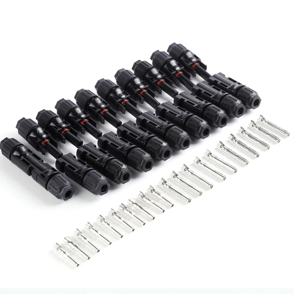 10pairs x MC4 Connector male female 30A 45A 1000V MC4 Solar Panel branch series Connect solar system used PV Cable 2.5/4/6mm2
10pairs x MC4 Connector male female 30A 45A 1000V MC4 Solar Panel branch series Connect solar system used PV Cable 2.5/4/6mm2