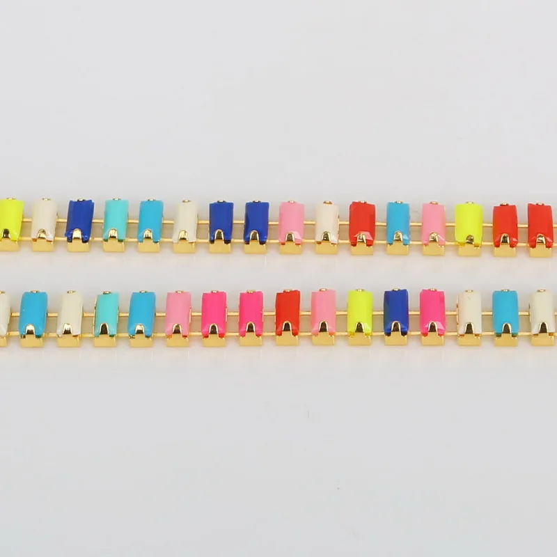 High Selling 3x7mm Rhinestone Chain Light Gold Plated Solid Colorful DIY Jewelry Craft Apparel Sew On Accessoires
High Selling 3x7mm Rhinestone Chain Light Gold Plated Solid Colorful DIY Jewelry Craft Apparel Sew On Accessoires
