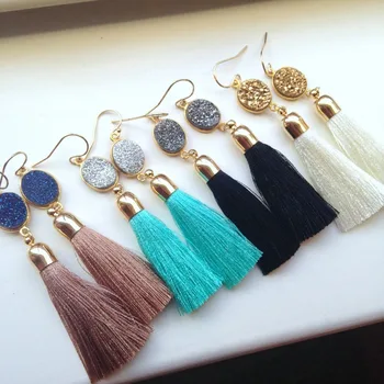 personalize Gold Tassel Earrings birthday jewelry, Gold Druzy Earrings, Statement Earrings, Fringe Earrings Wanderlust Jewelry
personalize Gold Tassel Earrings birthday jewelry, Gold Druzy Earrings, Statement Earrings, Fringe Earrings Wanderlust Jewelry