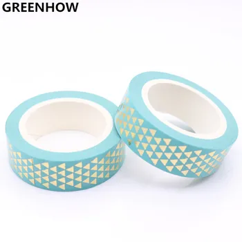 GREENHOW 10m High quality Gold foil paper tape scrapbooking dot Christmas decorative washi tape masking tape 1028
GREENHOW 10m High quality Gold foil paper tape scrapbooking dot Christmas decorative washi tape masking tape 1028
