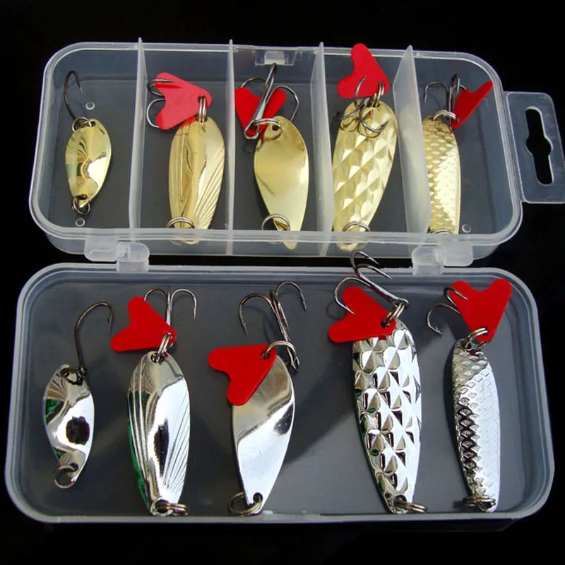 Metal Fishing Lures Set Bass Spoon Crank Bait Saltwater Tackle Hooks Fishing Lures Hard Sequin Paillette Baits Kit-10PC/Lot+Box
Metal Fishing Lures Set Bass Spoon Crank Bait Saltwater Tackle Hooks Fishing Lures Hard Sequin Paillette Baits Kit-10PC/Lot+Box