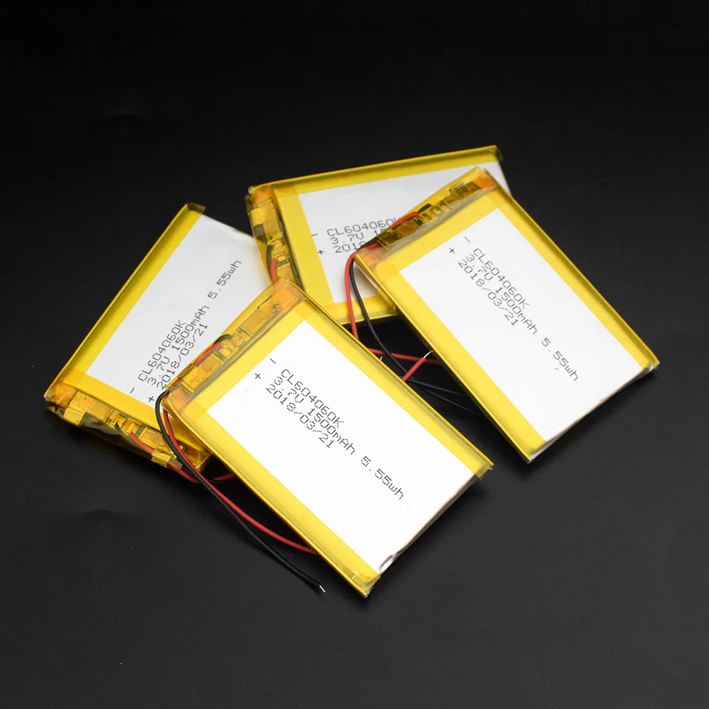 1/2/4 1500mAh 3.7V Polymer Lithium Ion Battery Replacement Tablet PC Digital Products Battery 604060 Rechargeable Li-po Bateria
1/2/4 1500mAh 3.7V Polymer Lithium Ion Battery Replacement Tablet PC Digital Products Battery 604060 Rechargeable Li-po Bateria