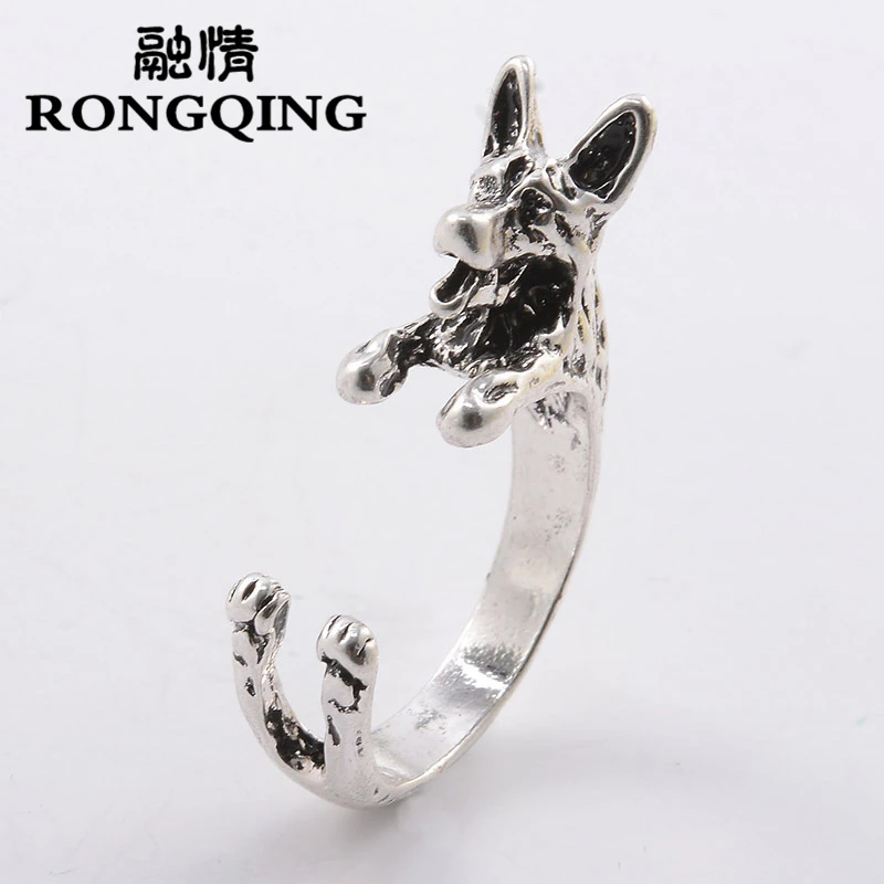 RONGQING 3D Realistic German Shepherd Dog Ring Adjustable Animal Ring for Men and Women Dog Lovers Gifts
RONGQING 3D Realistic German Shepherd Dog Ring Adjustable Animal Ring for Men and Women Dog Lovers Gifts
