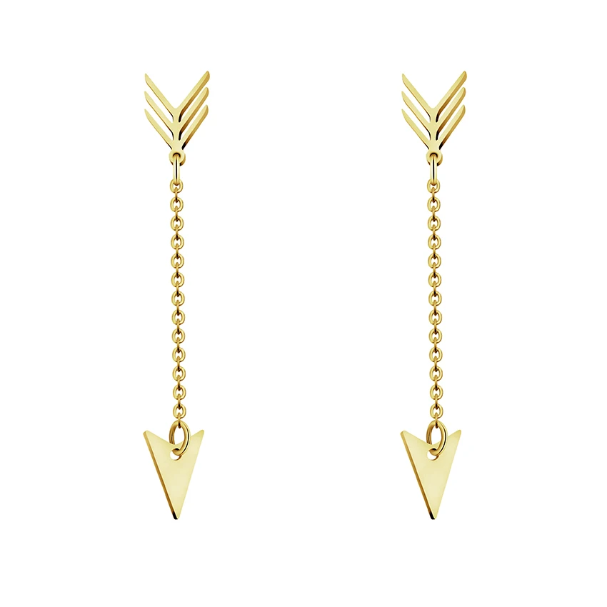 Boucle D'oreille Femme 2019 Gold Color Long Earrings Stainless Steel Chain Geometric Triangle Arrow Dangle Earrings For Women
Boucle D'oreille Femme 2019 Gold Color Long Earrings Stainless Steel Chain Geometric Triangle Arrow Dangle Earrings For Women