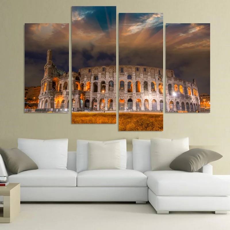 4 Piece Modern Wall Canvas Painting Rome Colosseum Building Home Decorative Art Picture Paint on Canvas Prints Modular picture
4 Piece Modern Wall Canvas Painting Rome Colosseum Building Home Decorative Art Picture Paint on Canvas Prints Modular picture