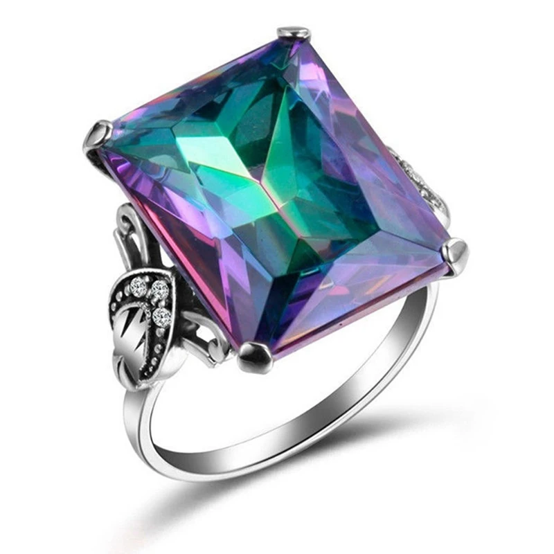 1 Pcs New Women Zircon Ring Square Crystal Party Wedding Multicolor Ring Best Jewelry Gifts
1 Pcs New Women Zircon Ring Square Crystal Party Wedding Multicolor Ring Best Jewelry Gifts