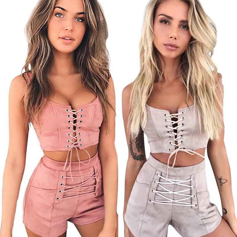 Knot Back Bodycon Sexy Summer Two Piece Set 2018 Sleeveless Backless Vacation Clothing Fashion Strap Women Tanks&Shorts Outfit
Knot Back Bodycon Sexy Summer Two Piece Set 2018 Sleeveless Backless Vacation Clothing Fashion Strap Women Tanks&Shorts Outfit