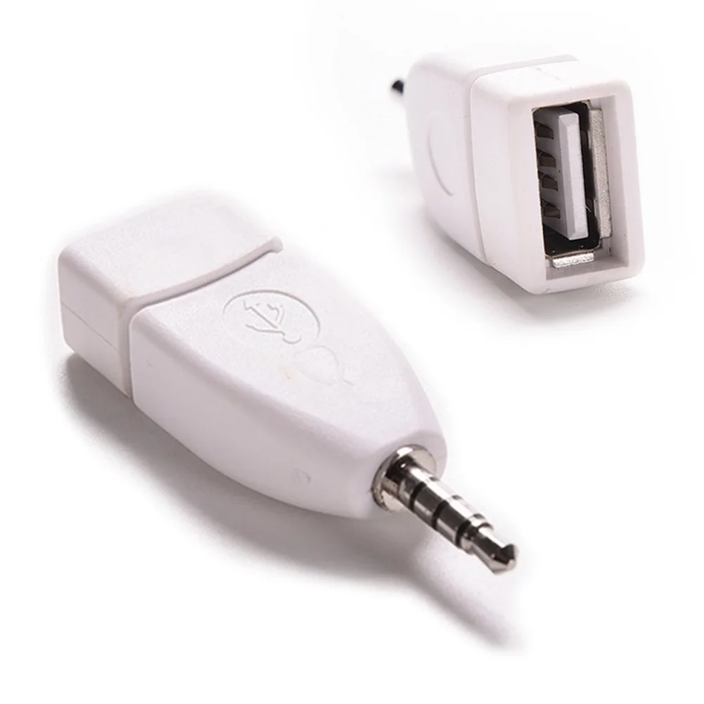 Converter Adapter Plug 3.5mm Male AUX Audio Plug Jack to USB 2.0 Female High Quality White #0225
Converter Adapter Plug 3.5mm Male AUX Audio Plug Jack to USB 2.0 Female High Quality White #0225