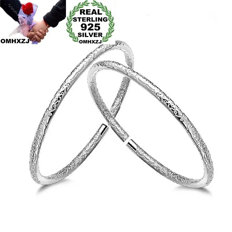 OMHXZJ Wholesale Personality Fashion OL Woman Girl Gift Silver Bohemia Engraved 925 Sterling Silver Cuff Bangle Bracelet BR170
OMHXZJ Wholesale Personality Fashion OL Woman Girl Gift Silver Bohemia Engraved 925 Sterling Silver Cuff Bangle Bracelet BR170