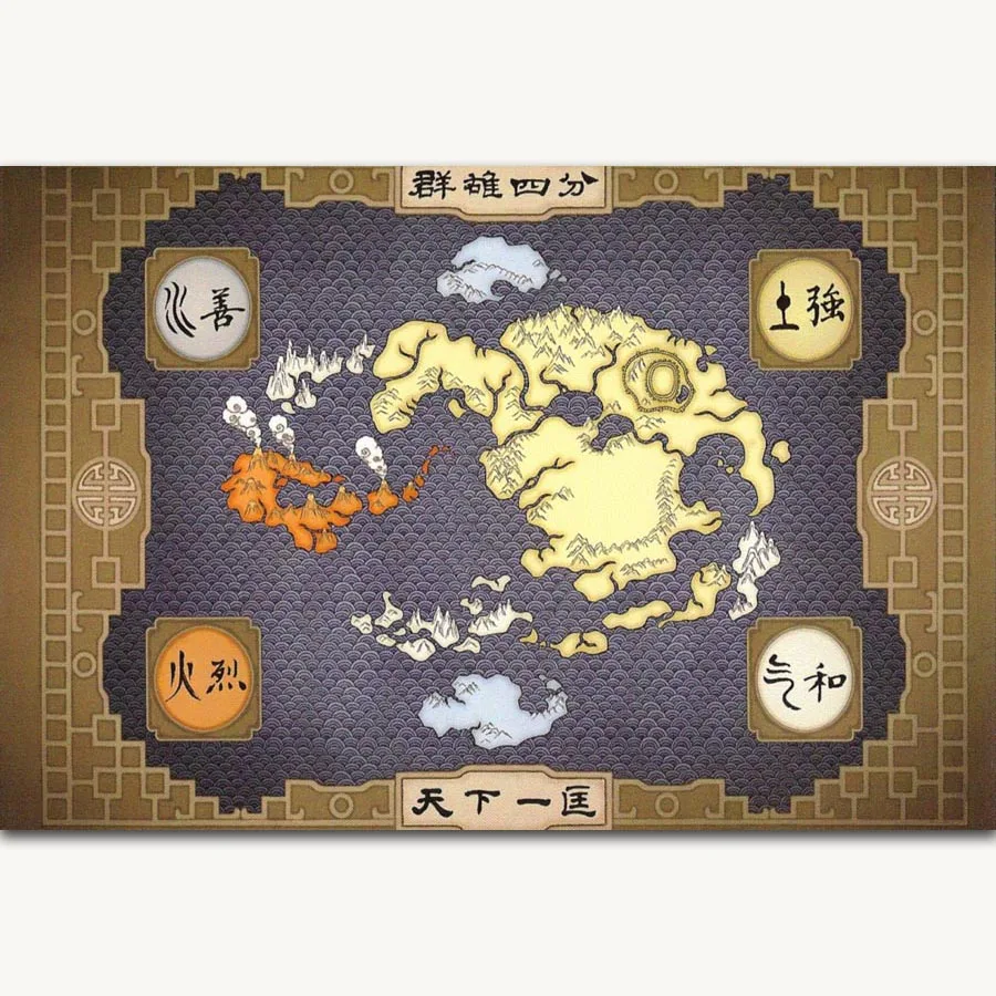 FX928 American Cartoon Avatar the last Airbender Map Japan Anime Hot Poster Art Silk Light Canvas Home Room Wall Printing Decor
FX928 American Cartoon Avatar the last Airbender Map Japan Anime Hot Poster Art Silk Light Canvas Home Room Wall Printing Decor