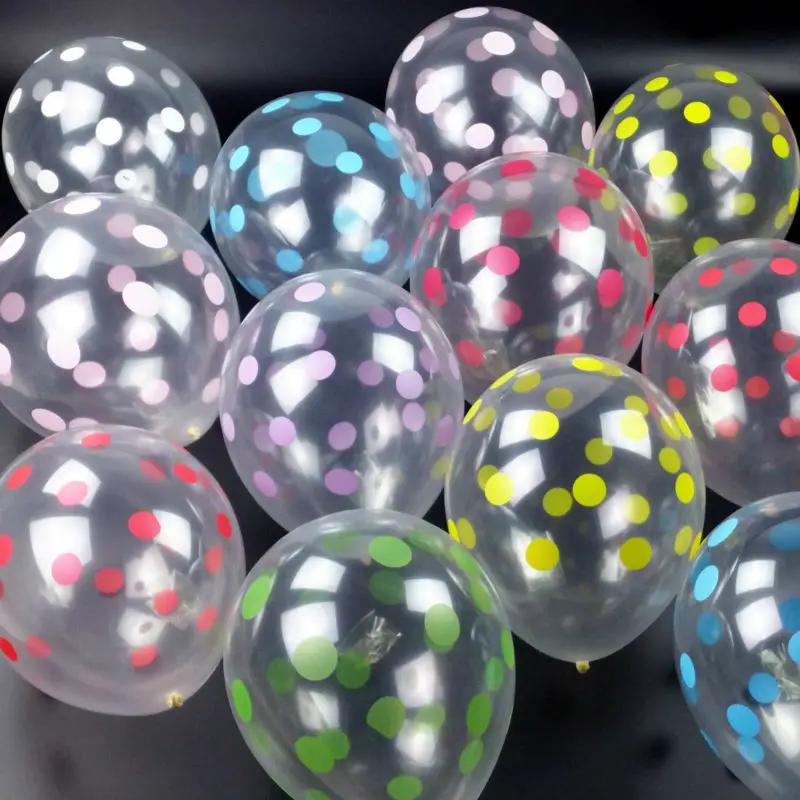 NASTASIA 100pcs/lot 12 Inch Transparent whith color Dot printed Latex balloon Birthday party descrption for child wedding supply
NASTASIA 100pcs/lot 12 Inch Transparent whith color Dot printed Latex balloon Birthday party descrption for child wedding supply