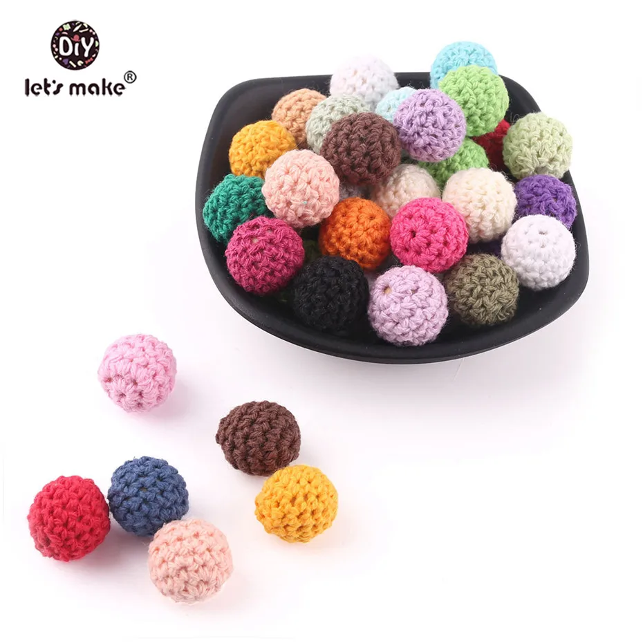 Let's Make 20mm 10pc Baby Teether Crochet Beads BPA Free Bracelet DIY Jewelry Accessories Baby Products Chewing Sensory Toys
Let's Make 20mm 10pc Baby Teether Crochet Beads BPA Free Bracelet DIY Jewelry Accessories Baby Products Chewing Sensory Toys