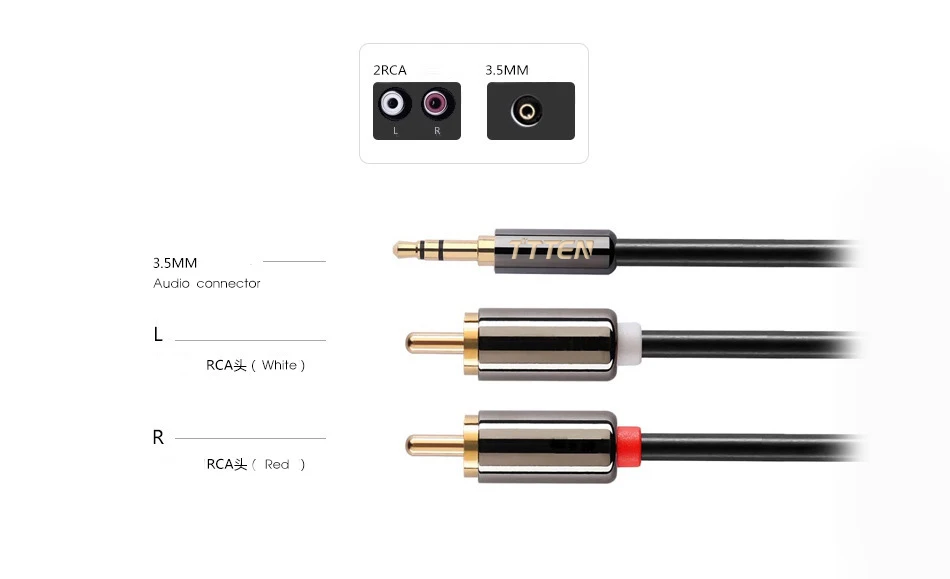 AUX TO 2RCA Cables (4)