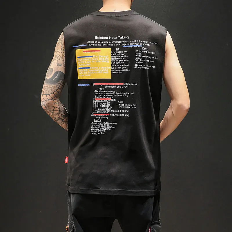 2019 Summer Casual Hip Hop Tank Tops Men Sleeveless Letter Printed Tank Tops Loose Fitness Vest Sleeves Janpanese Men Clothing
2019 Summer Casual Hip Hop Tank Tops Men Sleeveless Letter Printed Tank Tops Loose Fitness Vest Sleeves Janpanese Men Clothing