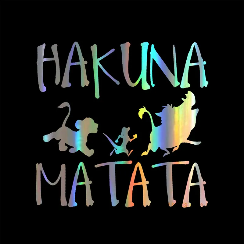 HAKUNA MATATA Lion Vinyl Ford Audi BMW Toyota Volkswagen Sticker Motorcycle Sticker 13.8cm * 13.3cm Black/Silver/Laser
HAKUNA MATATA Lion Vinyl Ford Audi BMW Toyota Volkswagen Sticker Motorcycle Sticker 13.8cm * 13.3cm Black/Silver/Laser