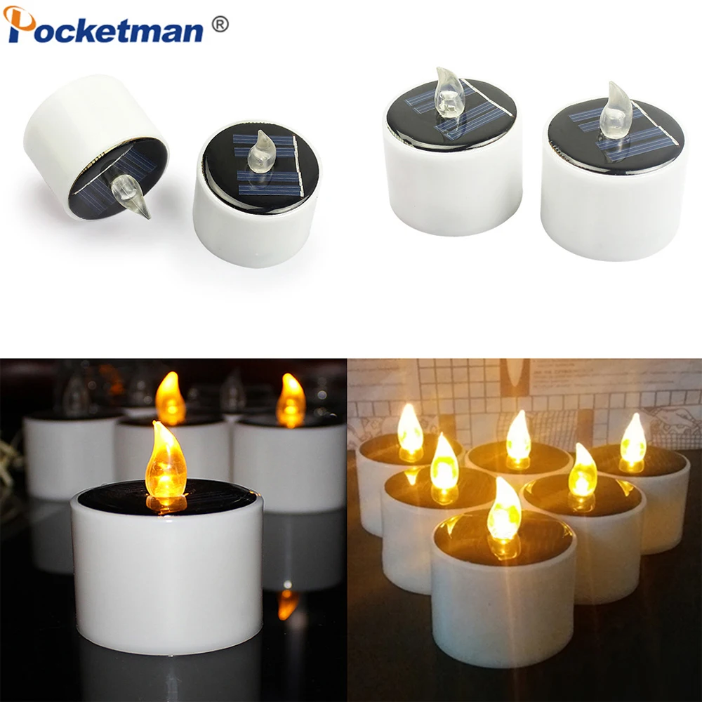 1/2/4 PCS Solar Power LED Candle Light LED Flameless Candle Lamp Flicker Tea Light for Festival Wedding Party Garden Home Decor
1/2/4 PCS Solar Power LED Candle Light LED Flameless Candle Lamp Flicker Tea Light for Festival Wedding Party Garden Home Decor