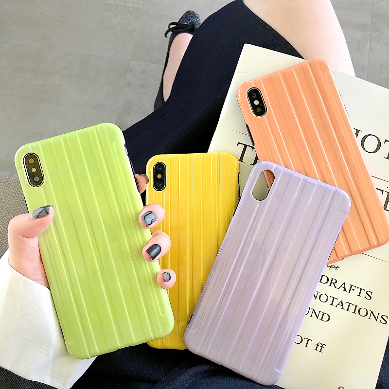 Luxury Solid Stripe Phone Case for Iphone X Xs Max Anti-shock Candy Glossy Case for Iphone 6s 7 8plus Soft Back Cover Capa
Luxury Solid Stripe Phone Case for Iphone X Xs Max Anti-shock Candy Glossy Case for Iphone 6s 7 8plus Soft Back Cover Capa