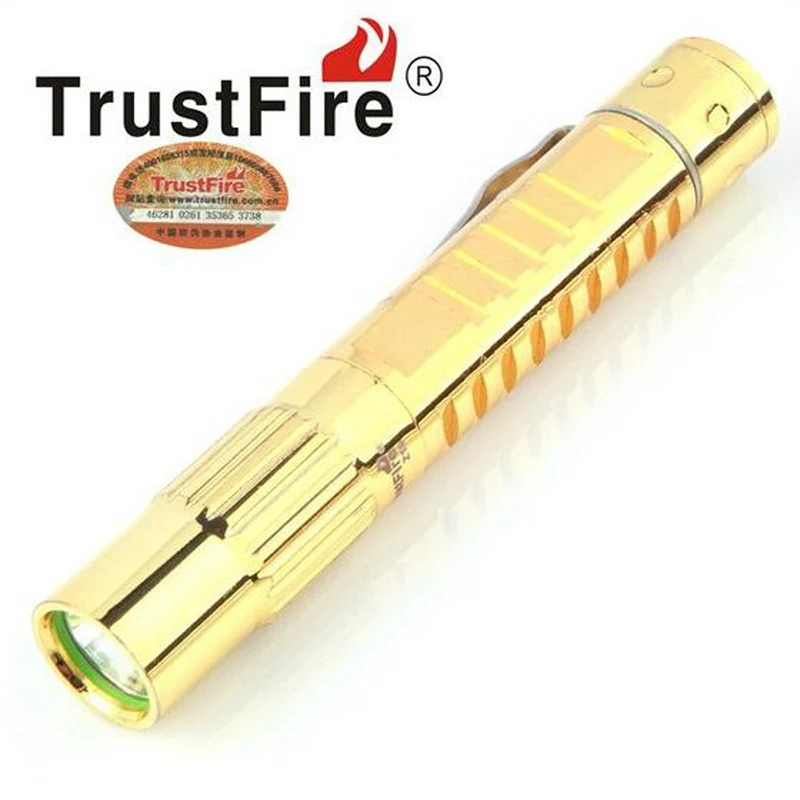 

TrustFire TR-Z10 CREE XP-E R2 5-Mode Gold-Plated LED Flashlight + 1xTrustFire 10440 Li-ion Battery+1xCharger