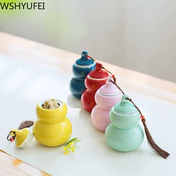 Creative celadon gourd tea cans Tea set tea set Travel portable mini tea sealed cans Household tea accessories WSHYUFEI
Creative celadon gourd tea cans Tea set tea set Travel portable mini tea sealed cans Household tea accessories WSHYUFEI