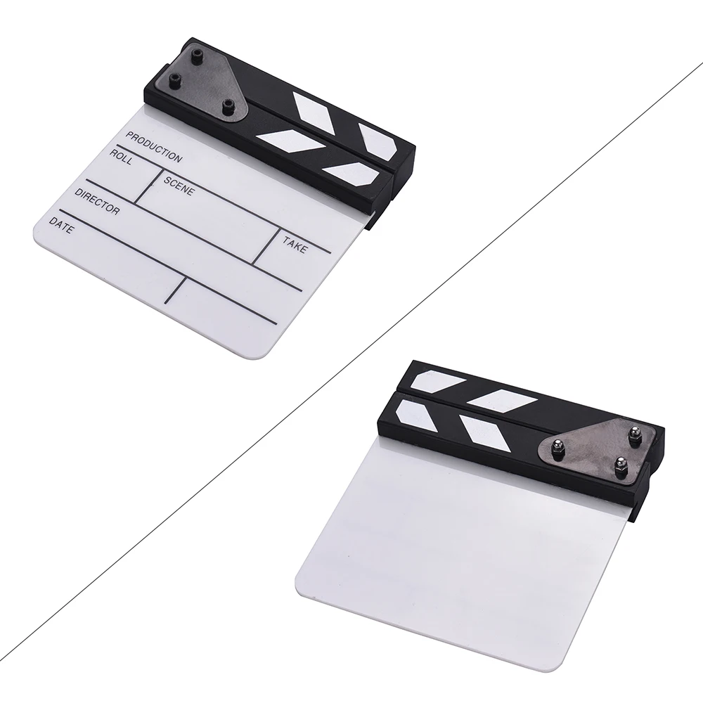 Andoer ClapperBoard Compact Size Acrylic Clapboard Dry Erase Movie Director TV Film Cut Video Scene Action Clapper Board Slate
Andoer ClapperBoard Compact Size Acrylic Clapboard Dry Erase Movie Director TV Film Cut Video Scene Action Clapper Board Slate